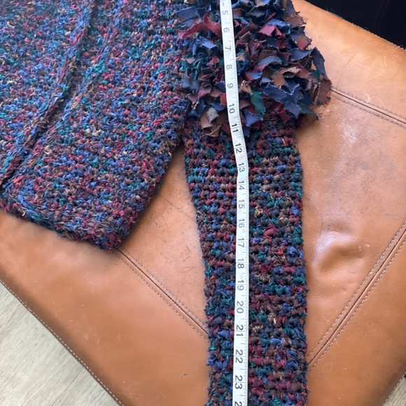 Beautiful Rockabilly Vintage Hand Woven Cropped Sweater Jacket Rockabilly - Picture 11 of 13